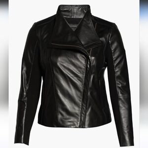 Halogen Black Leather Jacket Xs